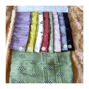 Indonesia Lady Crush Fabric Polyester Rayon Crinkle Fabric TR Crepe Crush Print Fabric