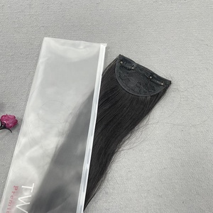 Biểu Tượng Tùy Chỉnh Trong Suốt Rõ Ràng Tóc Mở Rộng Nhựa <span class=keywords><strong>PVC</strong></span> Tóc Giả Túi Tóc Bao Bì Kích Thước Dài Tóc <span class=keywords><strong>Clip</strong></span> Bao Bì Dây Kéo Túi - Product Image 5