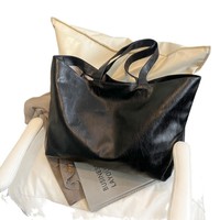 Sac fourre-tout en PU de couleur unie, portable, à la mode, léger, grande capacité, sac de voyage d'affaires pour femmes, printemps-été, simple