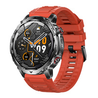 Montre connectée GPS AK102 pour hommes, écran HD 1,7 pouces, appels Bluetooth, IP68, batterie 1100 mAh, plus de 100 modes sportifs, moniteur de fréquence cardiaque, suivi du sommeil, boussole, bracelet en silicone
