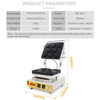 Nouvelle machine à gaufres en forme de fleur électrique 220V avec moule en acier inoxydable 304