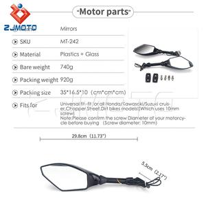 Espejo retrovisor LED para motocicleta Honda, <span class=keywords><strong>Suzuki</strong></span>, Kawasaki, Ducati, Yamaha, indicador de señal de giro de 10mm, 2 uds. - Product Image 5