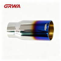 Ujung Knalpot GRWA Performance Universal SS201 Titanium Dinding Ganda 3 Inch Inlet 4 Inch 12 Inch Custom F80 M3
