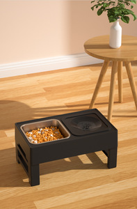 Tavolo Regolabile e Pieghevole per l'Alimentazione degli Animali Domestici con Ciotola per Alimentazione Lenta e Set di Ciotole in Acciaio Inossidabile per Cani e Gatti - Product Image 6