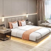 Hochwertige 1,2-Meter-Hotelmöbel für Standardzimmer, maßgeschneidertes modernes Holz-Gästebett für Apartments und Ferienwohnungen