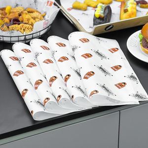 Eco-Friendly Food Grade PE Coated Greaseproof <b>Wrapping</b> <b>Paper</b> for Cake Bakery & Fast Food Customized Size Logo Printing Packaging - Product Image 1