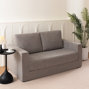 Divano Letto <span class=keywords><strong>Moderno</strong></span> Nordico Monoposto per <span class=keywords><strong>Soggiorno</strong></span>, Chaise Longue Comprimibile Sottovuoto in Corduroy Grigio Senza Struttura - Product Image 1