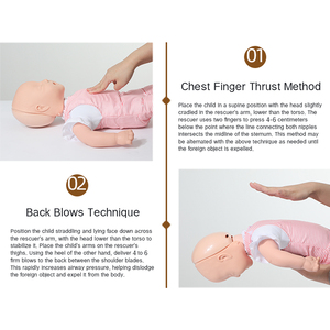 DARHMMY Fortgeschrittene PVC-Schaufensterpuppe für Kleinkinder zur Simulation von Atemwegsobstruktion für professionelles CPR- und Erstickungsmanagement-Training - Product Image 2