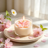 Bougie parfumée personnalisée en forme de pivoine pour festival, cadeau d'aromathérapie, décoration classique pour la maison, Noël et fêtes