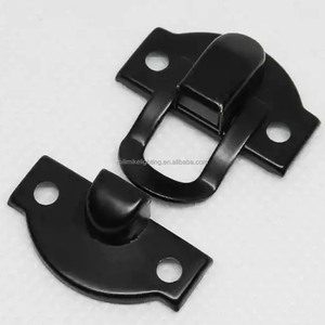 מתכת שחור גימור בטוח מנעול אופנה יין עץ תיבת מנעולי קטן מתנת סיגר תכשיטי תיבת עדיפה להיצמד לתפוס אבזם - Product Image 4