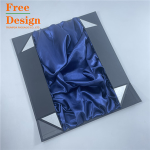 Black Premium Silk Lined Luxury Large Package Cardboard Paper Wig Magnetic Close <strong>Flat</strong> Packaging Christmas <strong>Gift</strong> <strong>Boxes</strong> Recyclable - Product Image 6