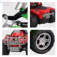 Quad RC à l'échelle 1:8 avec pneus en caoutchouc, phares LED, télécommande 4 canaux, prêt à rouler pour la course sur route et la plage, à partir de 2 ans