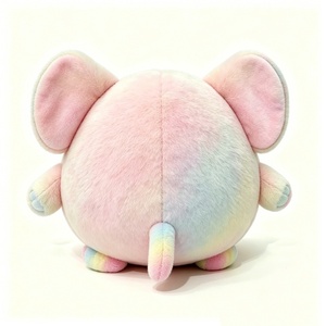Peluche de ratón redondo personalizado en colores pastel, ratón de peluche suave y esponjoso con forma de arcoíris, almohada suave con forma de bola. - Product Image 2