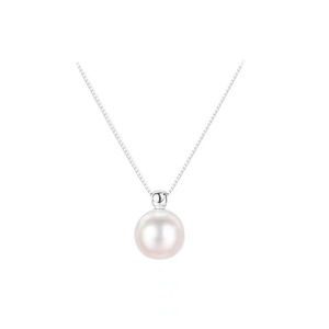 Kalung Choker liontin mutiara bulat wanita, aksesori minimalis perhiasan halus geometris klasik untuk wanita