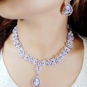 Boda India Mujeres Ad Stone Collar Joyería nupcial Collar tradicional Venta al por mayor Personalizar joyería - Product Image 1