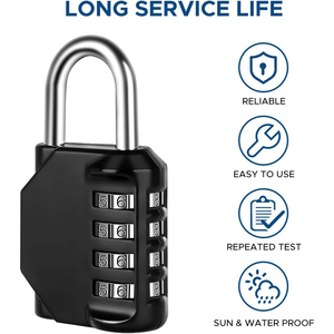 Travel <b>Padlock</b> Anti-theft Backpack Small <b>Padlock</b> Resettable 4 Digit Combination Suitcase Password Code Lock Luggage <b>Padlock</b> - Product Image 2