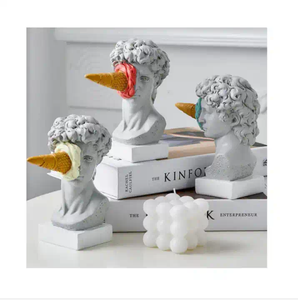 Rein Craft Pop Art Fiber De Verre Crème Glacée David Statue Artisanat Ornement Décor <span class=keywords><strong>Nordique</strong></span> <span class=keywords><strong>Mythologie</strong></span> <span class=keywords><strong>Grecque</strong></span> Figurine David Statue - Product Image 1