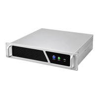 Boîtier de serveur industriel 2U sur rack personnalisé en tôle argentée avec ventilation alvéolée, fabrication OEM