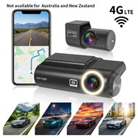 Caméra embarquée 4K Wi-Fi avec suivi intelligent, vision nocturne, enregistrement cloud et enregistrement avant/arrière pour voiture