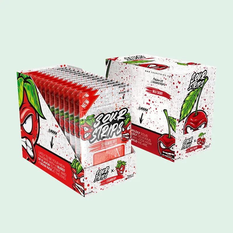 Holidaypac - Embalagem personalizada para supermercado, caixa de papelão para exibição de doces e chiclete de chocolate, embalagem para alimentos prontos