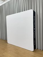 KINGMAGIC Support de toile de fond 3D durable 8x8 pieds avec housse de transport pour salons professionnels et événements