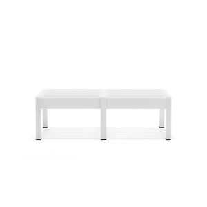 عينة مجانية طاولة قهوة بلاستيكية مستطيلية سوداء خارجية طاولة مركزية للأريكة لحديقة شرفة حمام السباحة - Product Image 4