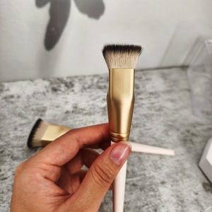 Brocha Rectangular para Base de Maquillaje con Mango de Madera y Pelo Sintético, <span class=keywords><strong>Ultra</strong></span> Suave, para Difuminar, Portátil, para Contorno Facial y Sombras - Product Image 3