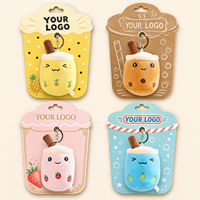 En gros, Peluche douce au design mignon en forme de tasse de thé au lait Boba, porte-clés, pendentif de sac à dos, jouet cadeau