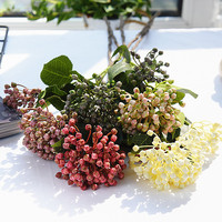 Penjualan laris kuncup Hydrangea buatan cabang Berry untuk buket pernikahan dekorasi meja bunga