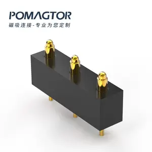 Personalización profesional Conector de alta potencia Pogo Pin Spring Contact Pogo 3 Pin Conector impermeable