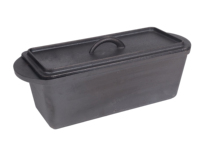Moule à pain rectangulaire en fonte pré-assaisonnée avec couvercle, idéal pour le pain, le pain de banane et le pain de viande, pour four et cuisinière à gaz