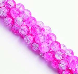 Cuentas agrietadas de cristal degradado de doble Color de 8MM, Material de cuentas hechas a mano, pulsera, collar, pendientes, cuentas sueltas - Product Image 6