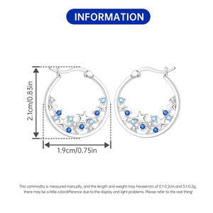 Pendientes de Latón Blanco con Circonitas de la Serie Cielo Estrellado - Regalo Romántico y Creativo para Mujer - Product Image 5