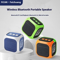 Mini portátil inalámbrico para altavoz Bluetooth, iluminación LED RGB, Subwoofer de Audio alimentado por batería para uso en exteriores en automóvil