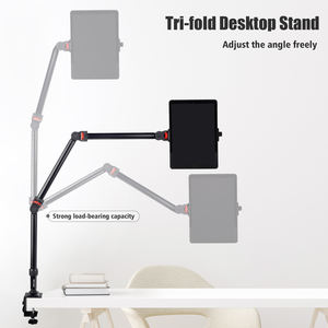 Support de fixation réglable à trois volets, robuste et léger, avec rotation à 360° pour appareil photo reflex numérique, téléphone, micro, anneau lumineux, studio - Product Image 3