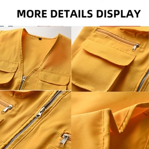 Tüm satış fabrika özel logo 100% Polyester artı boyutu çok cepler anti-hap Anti-Shrink artı boyutu unisex yelekler yelekler - Product Image 6