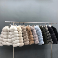 Manteau en fourrure de renard véritable, tendance, luxe, pour femmes
