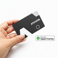 Porte-cartes fin de luxe ATUVOS à prix de gros avec traqueur GPS intégré pour homme – Petit portefeuille personnel compatible iOS
