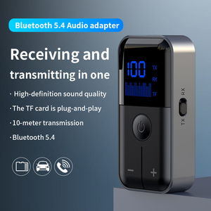 新型2in1 Bluetooth 5.4オーディオ送受信機 ステレオサウンド TFカード ワイヤレスTXオーディオアダプター LEDディスプレイオーディオアダプター - Product Image 2