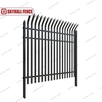 Valla Metálica de Alta Seguridad Galvanizada W/D Pale con Rieles de Hierro Angulares de 6 Pies y Modelado 3D para Cercas Perimetrales