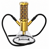 Kit complet de chicha électronique avec tête de fumée rechargeable, batterie 850 mAh, e-shisha, deux tuyaux à eau pour bar et fête