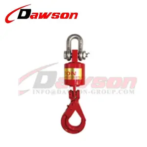 G80 Oilfield Swivel Hook, Grade 80 High Tensile Forged Alloy Steel Oilfield Heavy Duty Swivel Lifting Hook for Lifting Equipment