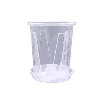 Vente en gros 2024 Nouveau pot d'orchidée en plastique transparent Récipient transparent Pot de fleur perforé Gobelet avec paroi épaissie