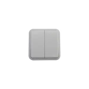 Europe Style Surface Mounted Wall Switch two Gang one way Switch