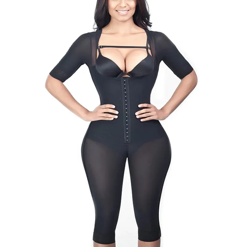 Dropshipping 2023 High Compression Fajas Colombiana Short Girdles With Brooches Bust For Daily And Post-Surgical Use Slimming