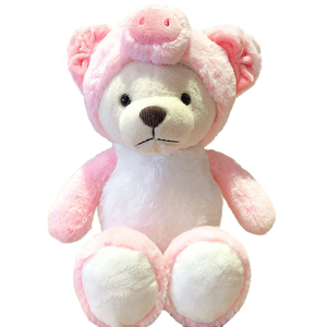 Animaux en peluche mignons personnalisés ours en peluche doux avec tissu de <span class=keywords><strong>cochon</strong></span> rose pour cadeau mignon - Product Image 2