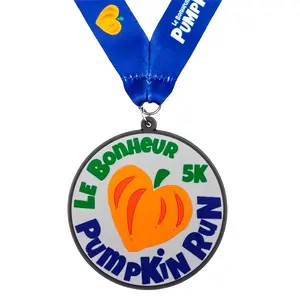 3D 사용자 정의 로고 PVC 스포츠 메달, 달리기 이벤트용 PVC 메달