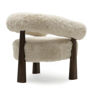 Sillón Moderno de Alta Calidad para Sala de Estar, con Marco de Roble, Tapizado, con Peluche, para Descanso. - Product Image 3