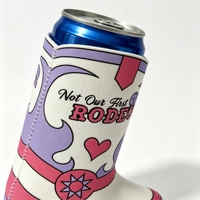 Manchon isotherme réutilisable en néoprène imperméable pour bière, avec logo personnalisé, en forme de botte de cowboy, pour fêtes, festivals et activités en extérieur