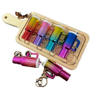 2026 New UV Printed Chapstick Lip Balm Holder Cup-Shaped Keychain Anime Plastic Accessory <b>Chains</b> <b>Keys</b> Unique New Product Ideas - Product Image 1